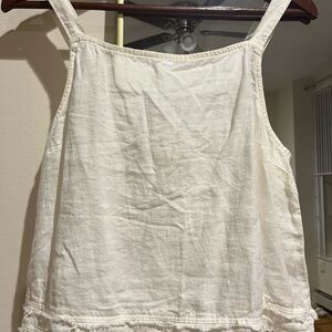 Cloth & Stone Cream Linen Top